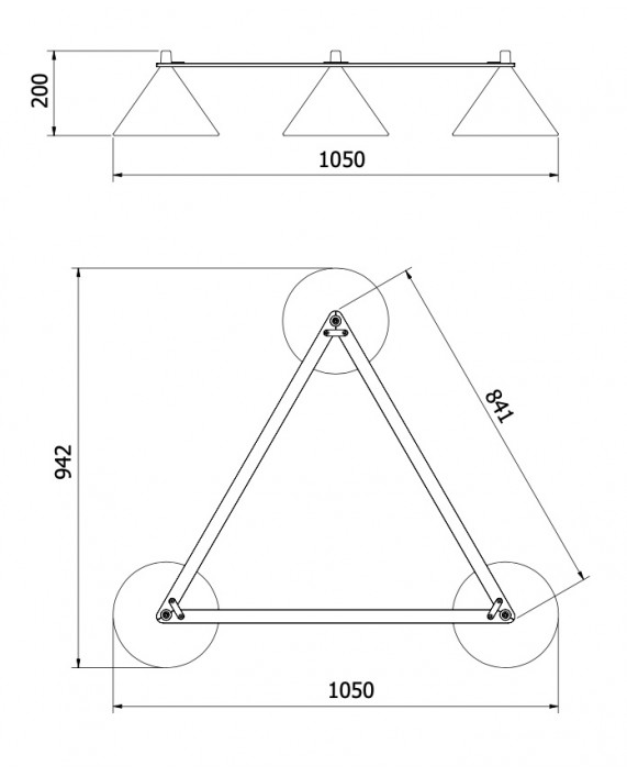 Zero Lumo Rail Triangle Pendant Lamp